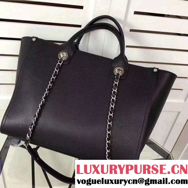 Chanel Studded Calfskin Deauville Small Shopping Bag Black 2018 (MK-8013103 )