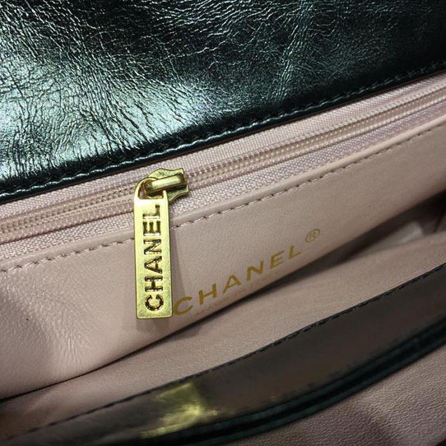 Chanel Small Flap Bag Calfskin Iridescent Metiers D’Art Pre-Fall 2017 Collection Black