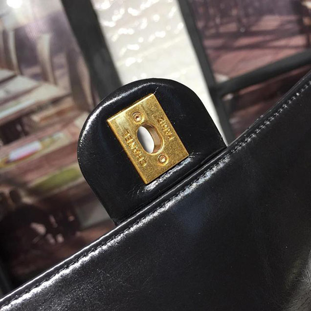 Chanel Small Flap Bag Calfskin Iridescent Metiers D’Art Pre-Fall 2017 Collection Black