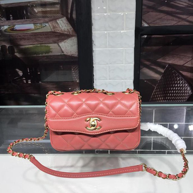 Chanel Coco Vintage Bag Lambskin Leather Cruise 2018 Collection Salmon Pink