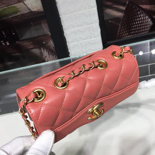 Chanel Coco Vintage Bag Lambskin Leather Cruise 2018 Collection Salmon Pink