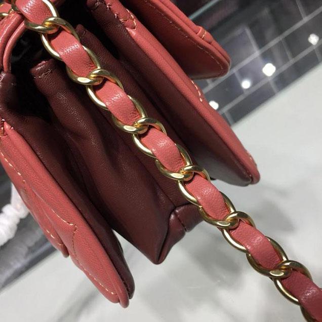 Chanel Coco Vintage Bag Lambskin Leather Cruise 2018 Collection Salmon Pink