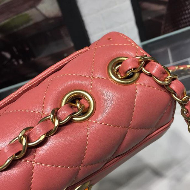 Chanel Coco Vintage Bag Lambskin Leather Cruise 2018 Collection Salmon Pink