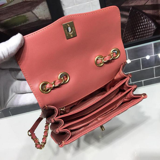 Chanel Coco Vintage Bag Lambskin Leather Cruise 2018 Collection Salmon Pink