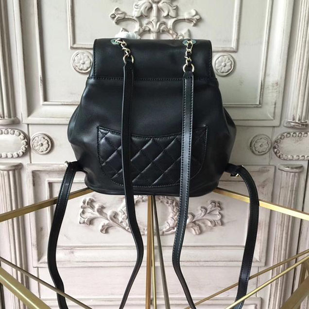 Chanel Business Affinity Backpack Bag Lambskin Leather Fall Winter 2017 Act 1 Collection Black