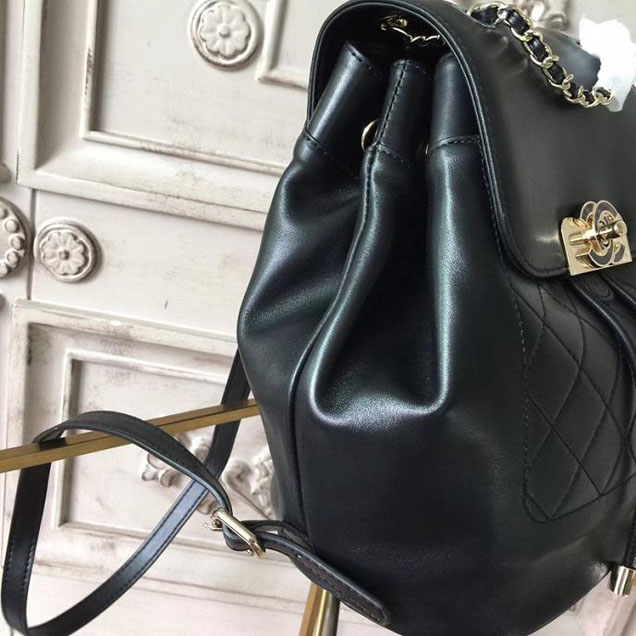 Chanel Business Affinity Backpack Bag Lambskin Leather Fall Winter 2017 Act 1 Collection Black