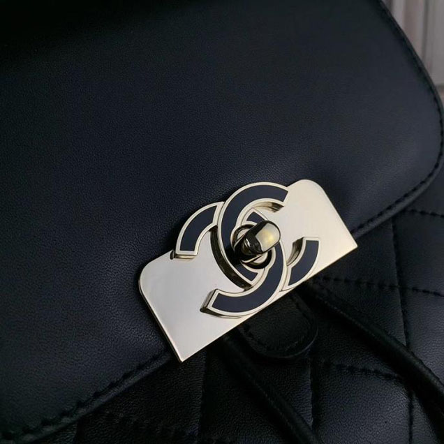 Chanel Business Affinity Backpack Bag Lambskin Leather Fall Winter 2017 Act 1 Collection Black