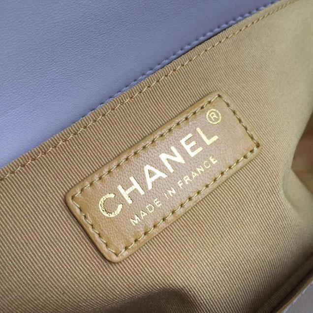 Chanel Boy Studded Handle Bag 25cm Lambskin Leather Pre-Fall 2017 Collection White
