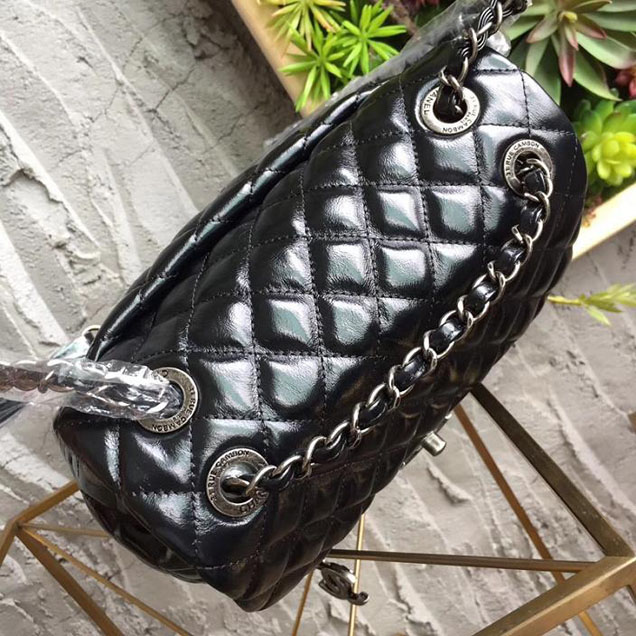 Chanel Quilted Lambskin Drawstring Backpack Bag Lambskin Leather Fall Winter 2017 Act 1 Collection Black
