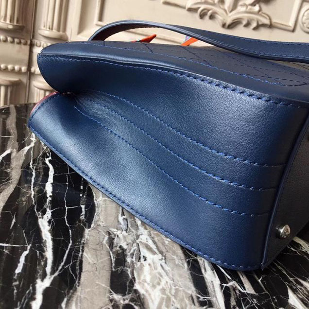 Chanel So Light Bi-Color 30cm Large Shopping Bag Bullskin Leather Fall Winter 2017 Act 2 Collection Navy Blue Burgundy