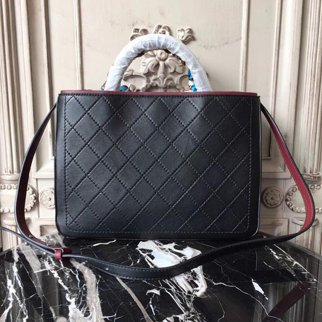 Chanel So Light Bi-Color 30cm Large Shopping Bag Bullskin Leather Fall Winter 2017 Act 2 Collection Black Burgundy