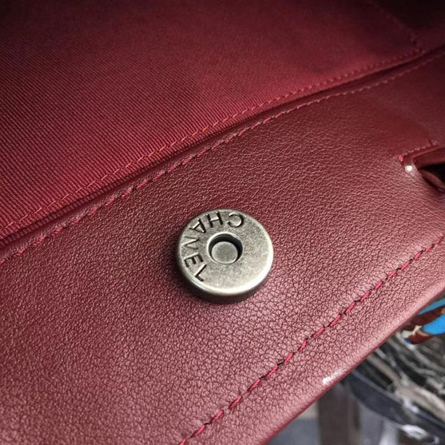 Chanel So Light Bi-Color 30cm Large Shopping Bag Bullskin Leather Fall Winter 2017 Act 2 Collection Black Burgundy