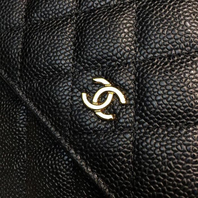 Chanel WOC Wallet On a Chain 17cm Crossbody Bag Caviar Lambskin Leather Fall Winter 2017 Act 1 Collection Black