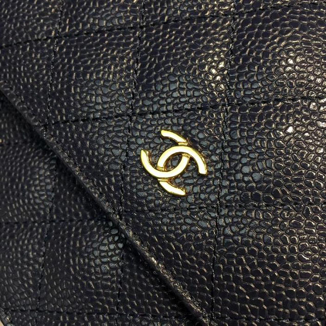 Chanel WOC Wallet On a Chain 17cm Crossbody Bag Caviar Lambskin Leather Fall Winter 2017 Act 1 Collection Navy Blue