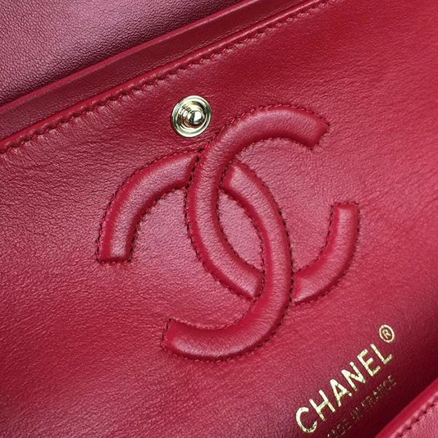 Chanel Multicolor Tweed Classic Flap Bag Medium 25cm Tweed Lambskin Leather Fall Winter 2017 Act 2 Collection Red Multi
