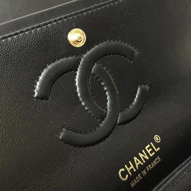 Chanel Multicolor Tweed Classic Flap Bag Medium 25cm Tweed Lambskin Leather Fall Winter 2017 Act 2 Collection Black