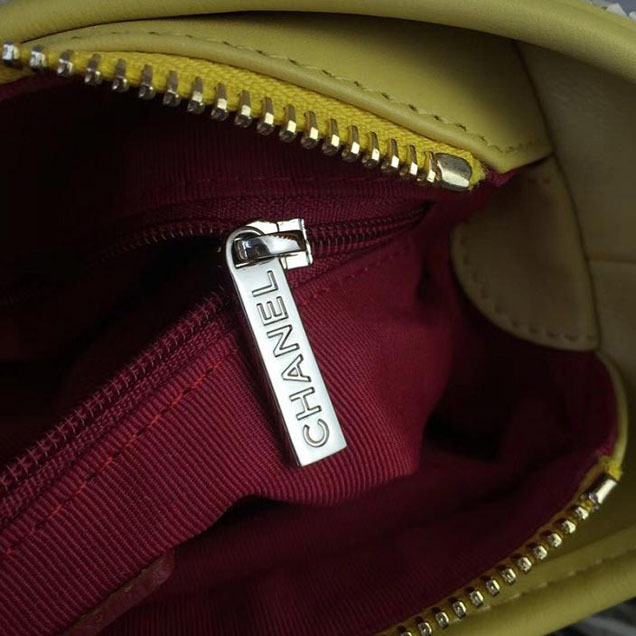Chanel Gabrielle Hobo Bag Small 20cm Python Leather Fall Winter 2017 Act 2 Collection Yellow