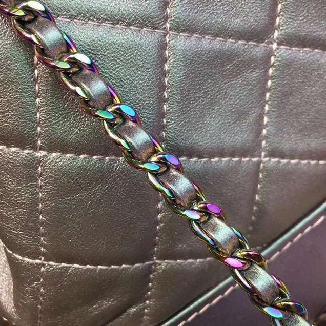 Chanel Gabrielle Backpack Bag Small 23cm Lambskin Leather Fall Winter 2017 Act 2 Collection Purple Iridescent