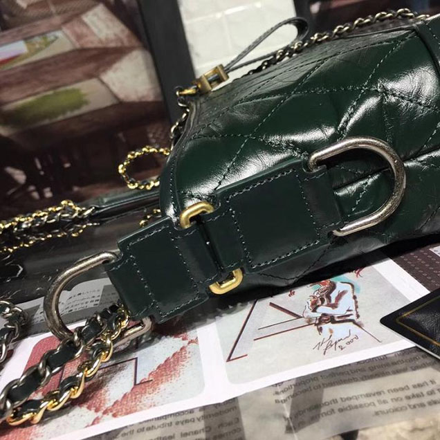 Chanel Gabrielle Hobo Bag Small 20cm Lambskin Leather Fall Winter 2017 Act 2 Collection Green