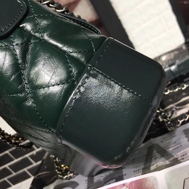 Chanel Gabrielle Hobo Bag Small 20cm Lambskin Leather Fall Winter 2017 Act 2 Collection Green