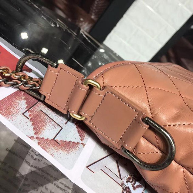 Chanel Gabrielle Hobo Bag Small 20cm Lambskin Leather Fall Winter 2017 Act 2 Collection Apricot