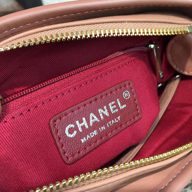 Chanel Gabrielle Hobo Bag Small 20cm Lambskin Leather Fall Winter 2017 Act 2 Collection Apricot
