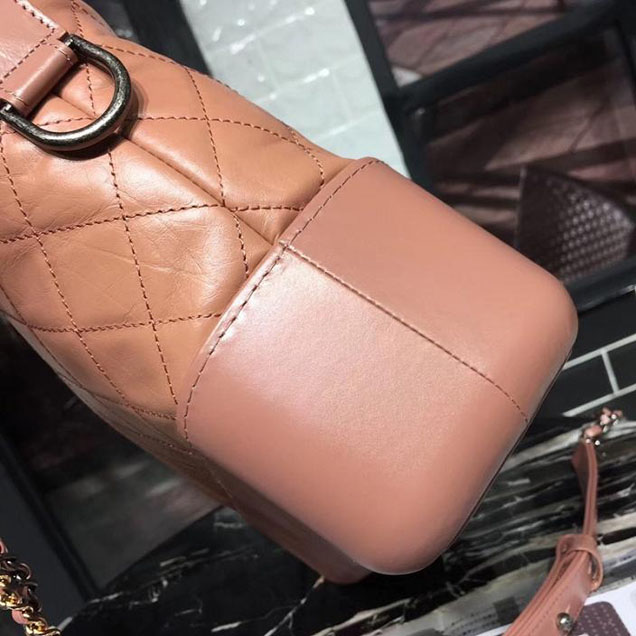 Chanel Gabrielle Hobo Bag Large 28cm Lambskin Leather Fall Winter 2017 Act 2 Collection Apricot