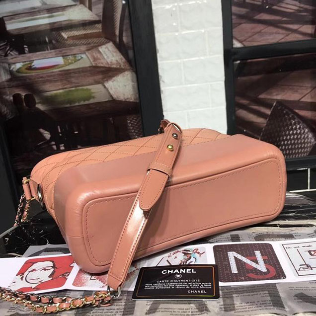 Chanel Gabrielle Hobo Bag Large 28cm Lambskin Leather Fall Winter 2017 Act 2 Collection Apricot