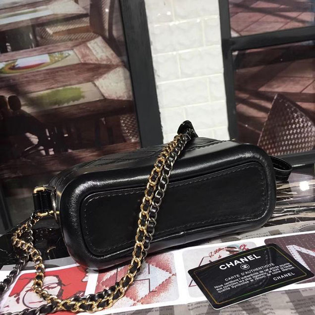 Chanel Gabrielle Hobo Bag Small 20cm Lambskin Leather Fall Winter 2017 Act 2 Collection Black