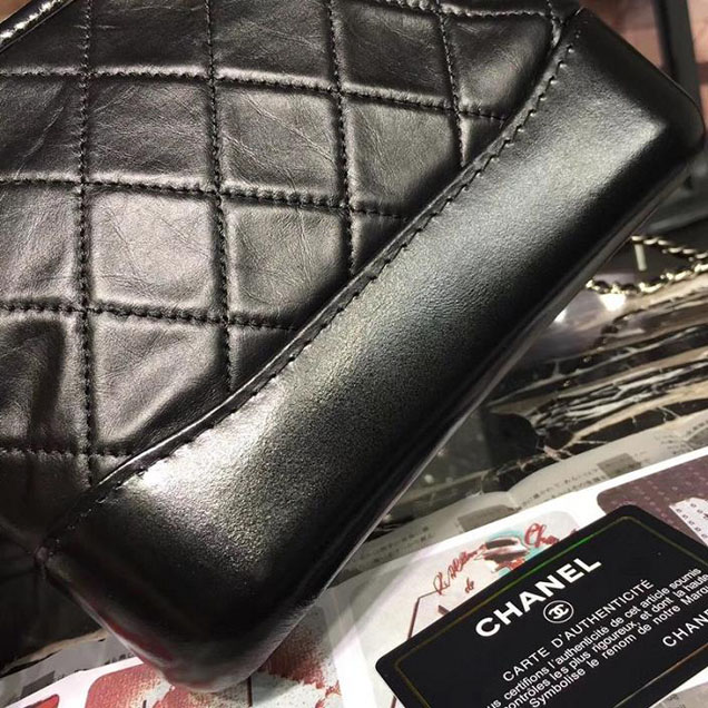 Chanel Gabrielle Hobo Bag Small 20cm Lambskin Leather Fall Winter 2017 Act 2 Collection Black