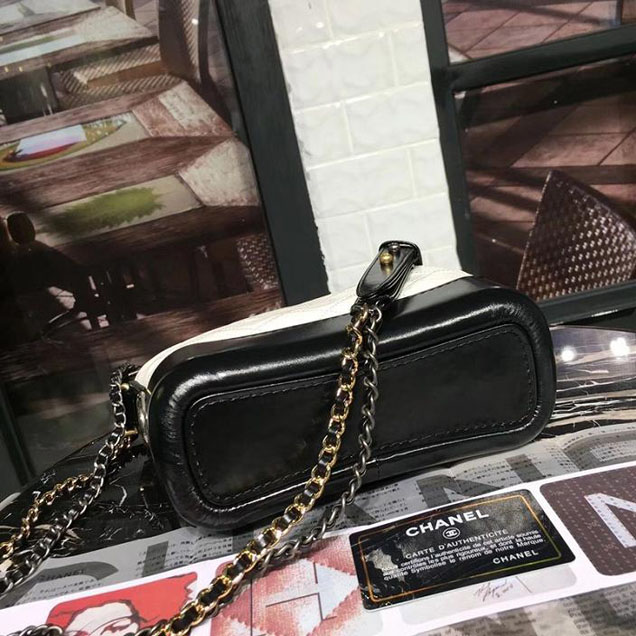 Chanel Gabrielle Hobo Bag Small 20cm Lambskin Leather Fall Winter 2017 Act 2 Collection White Black