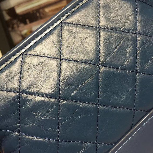 Chanel Gabrielle Hobo Bag Small 20cm Lambskin Leather Fall Winter 2017 Act 2 Collection Blue