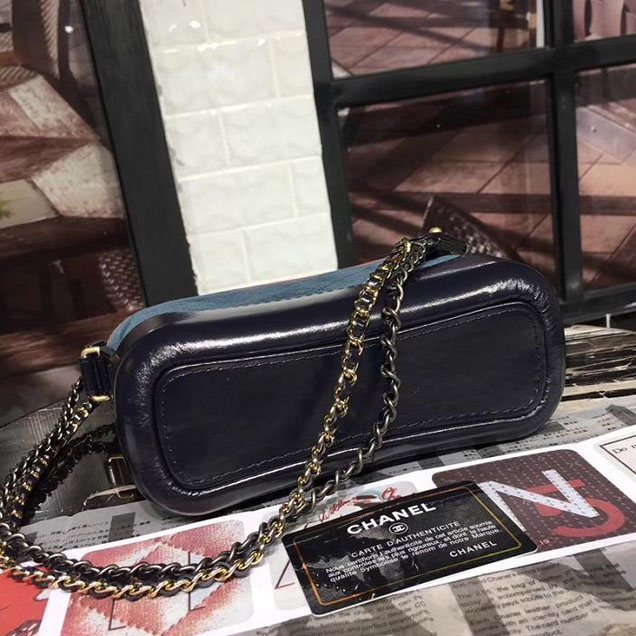 Chanel Gabrielle Hobo Bag Small 20cm Suede Lambskin Leather Fall Winter 2017 Act 2 Collection Blue