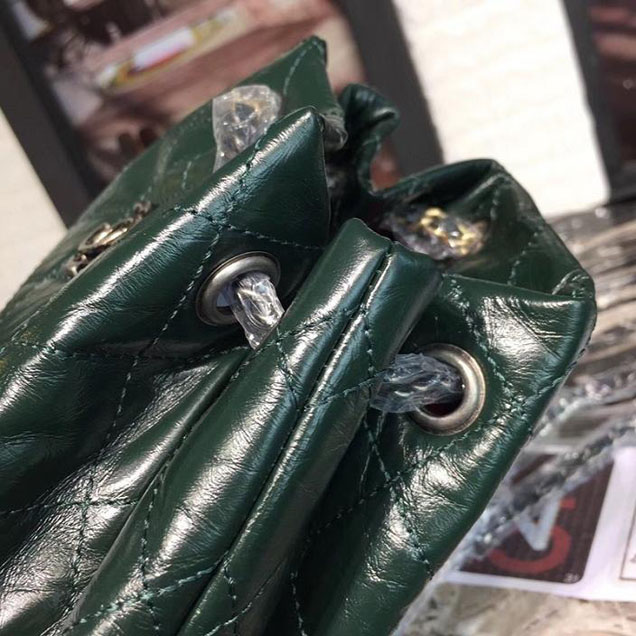 Chanel Gabrielle Backpack Bag Small 23cm Lambskin Leather Fall Winter 2017 Act 2 Collection Green
