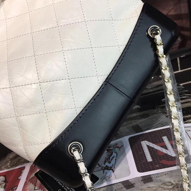 Chanel Gabrielle Backpack Bag Small 23cm Lambskin Leather Fall Winter 2017 Act 2 Collection White Black