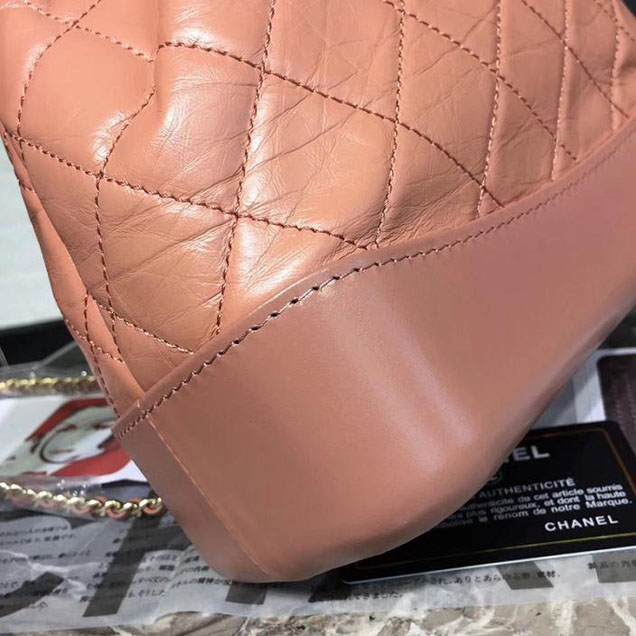 Chanel Gabrielle Backpack Bag Small 23cm Lambskin Leather Fall Winter 2017 Act 2 Collection Apricot