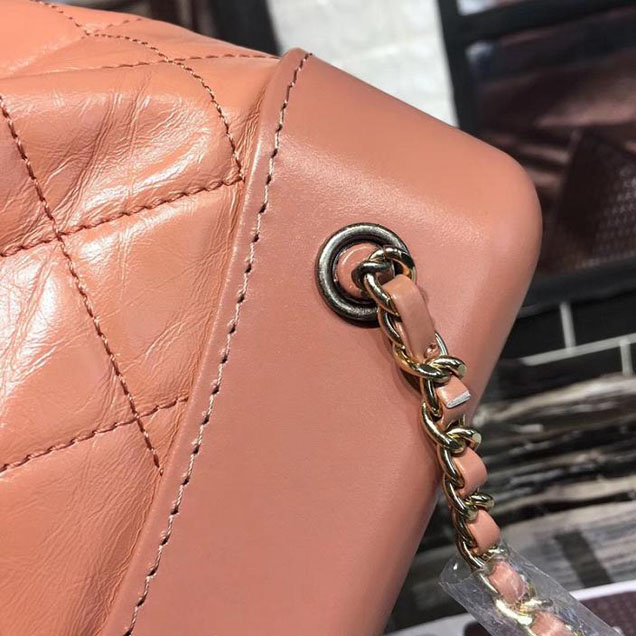 Chanel Gabrielle Backpack Bag Small 23cm Lambskin Leather Fall Winter 2017 Act 2 Collection Apricot