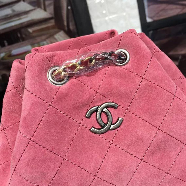 Chanel Gabrielle Hobo Backpack Bag Small 23cm Suede Lambskin Leather Fall Winter 2017 Act 2 Collection Red