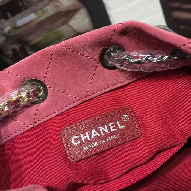 Chanel Gabrielle Hobo Backpack Bag Small 23cm Suede Lambskin Leather Fall Winter 2017 Act 2 Collection Red