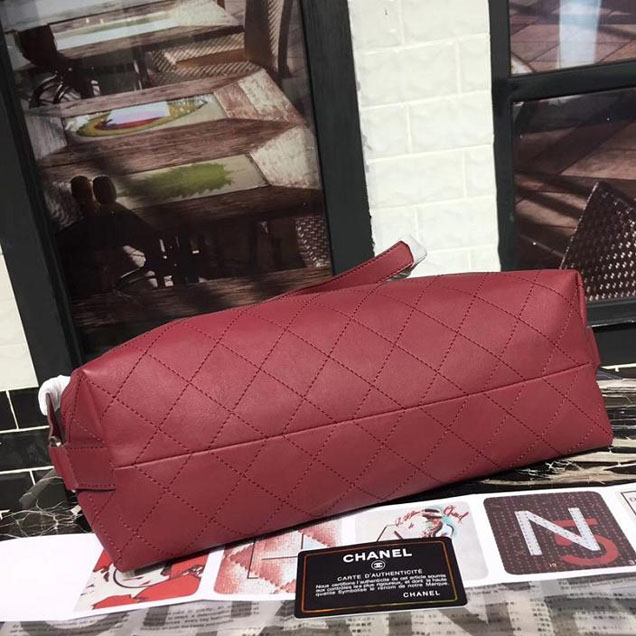 Chanel Hobo Tote Bag Large 30cm Calfskin Leather Fall Winter 2017 Act 1 Collection Burgundy