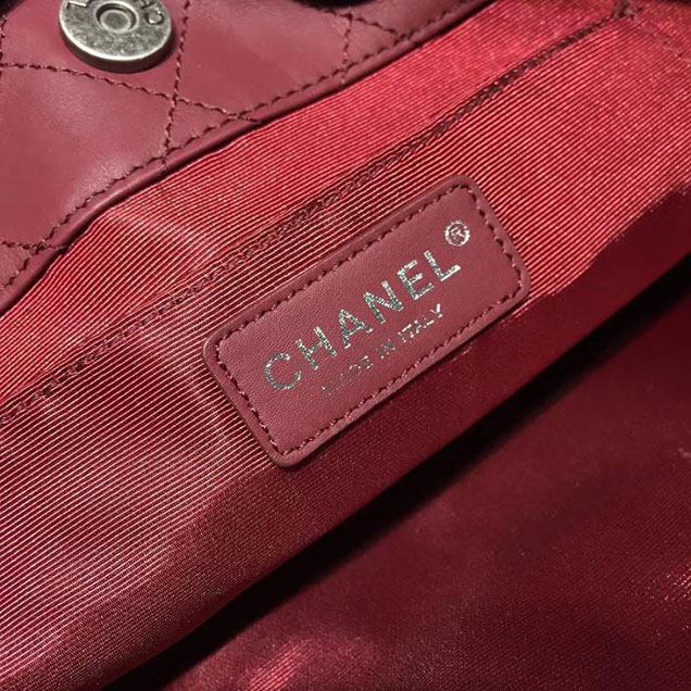 Chanel Hobo Tote Bag Large 30cm Calfskin Leather Fall Winter 2017 Act 1 Collection Burgundy