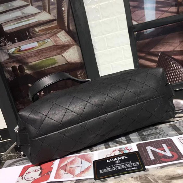 Chanel Hobo Tote Bag Large 30cm Calfskin Leather Fall Winter 2017 Act 1 Collection Black