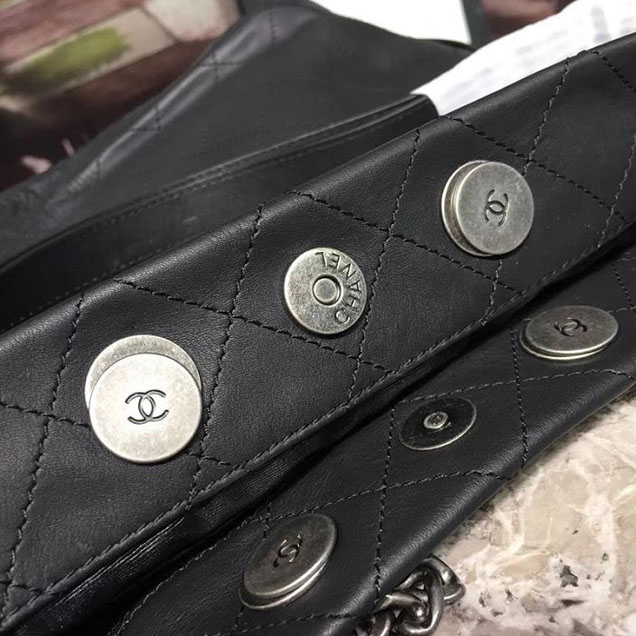 Chanel Hobo Tote Bag Large 30cm Calfskin Leather Fall Winter 2017 Act 1 Collection Black