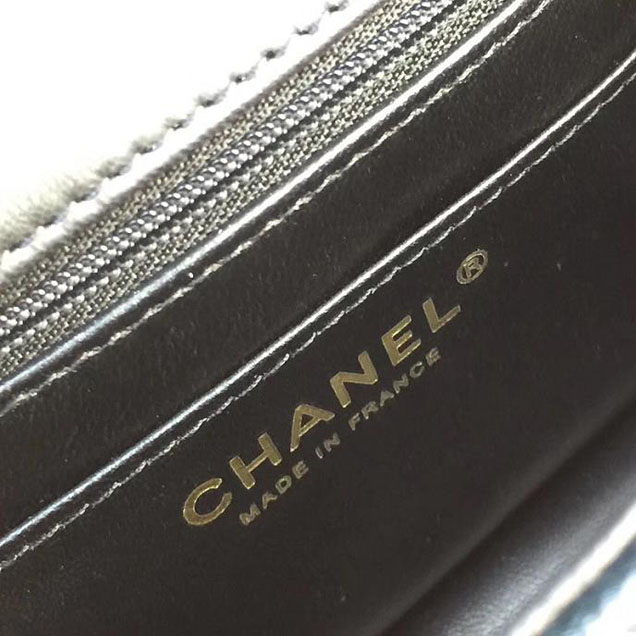 Chanel Classic Flap Bag 20cm Python Lambskin Leather Fall Winter 2017 Act 2 Collection Black Multi