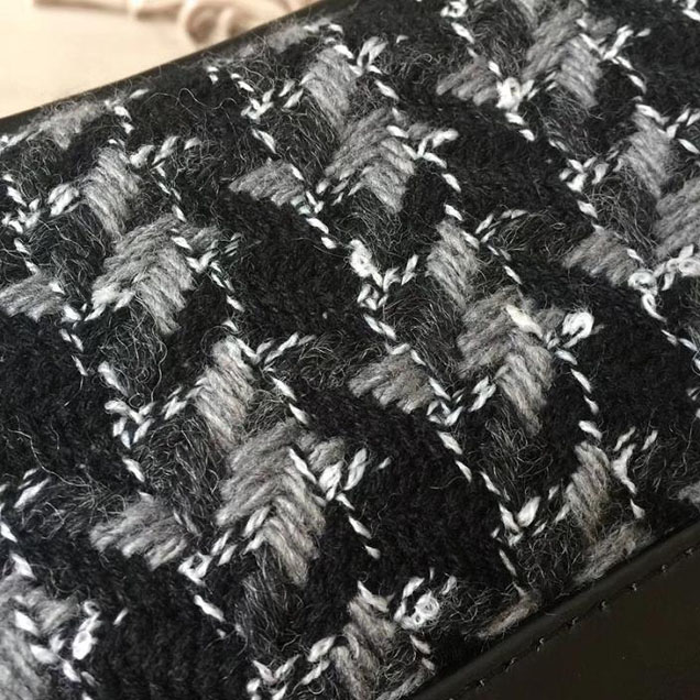 Chanel Tweed Gabrielle Hobo Bag Small 20cm Lambskin Leather Fall Winter 2017 Act 2 Collection White Black