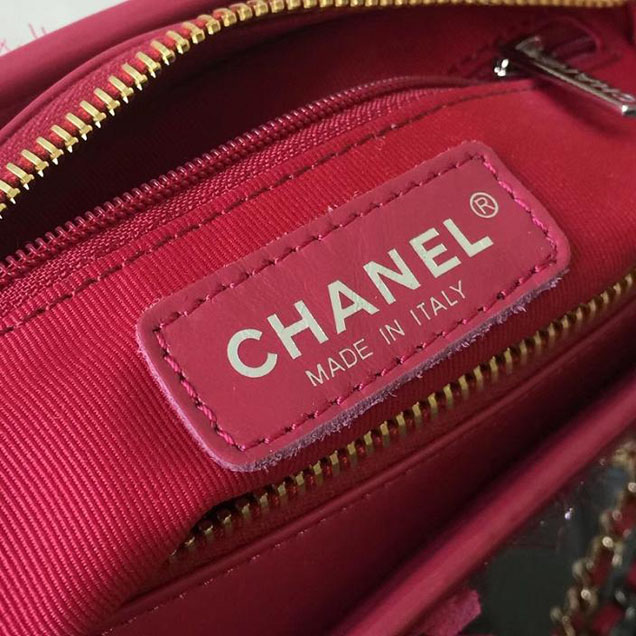 Chanel Tweed Gabrielle Hobo 20cm Bag Lambskin Leather Metiers D’Art Pre-Fall 2017 Collection Red