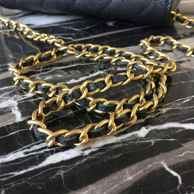 Chanel WOC Wallet on A Chain Bag Small 18cm Caviar Leather Cruise 2018 Collection Black