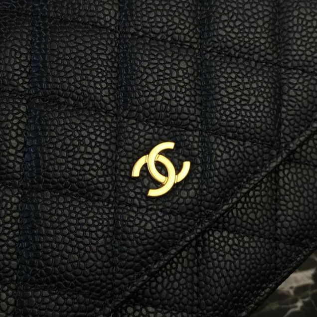 Chanel WOC Wallet on A Chain Bag Small 18cm Caviar Leather Cruise 2018 Collection Black
