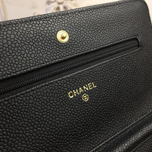 Chanel WOC Wallet on A Chain Bag Small 18cm Caviar Leather Cruise 2018 Collection Black