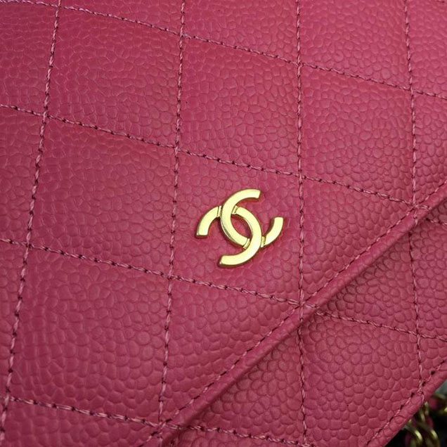 Chanel WOC Wallet on A Chain Bag Small 18cm Caviar Leather Cruise 2018 Collection Pink